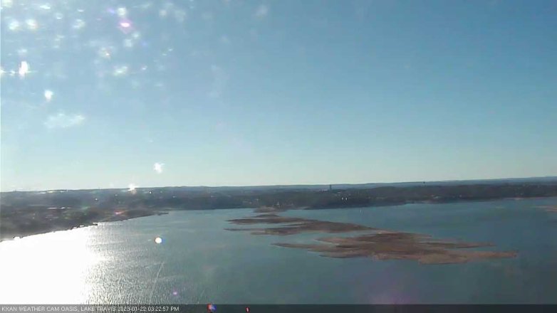 Lake Travis webcam, January 22, 2023 3:25 PM CT