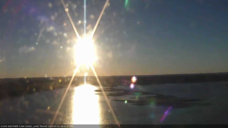 Lake Travis webcam, January 22, 2023 5:25 PM CT