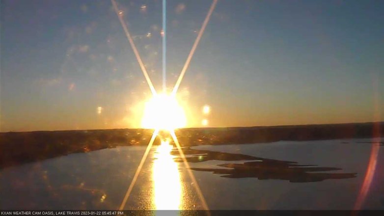 Lake Travis webcam, January 22, 2023 5:45 PM CT