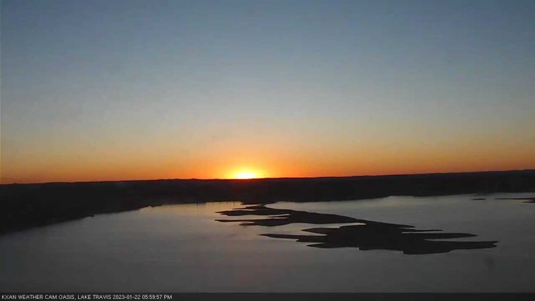 Lake Travis webcam, January 22, 2023 6:00 PM CT