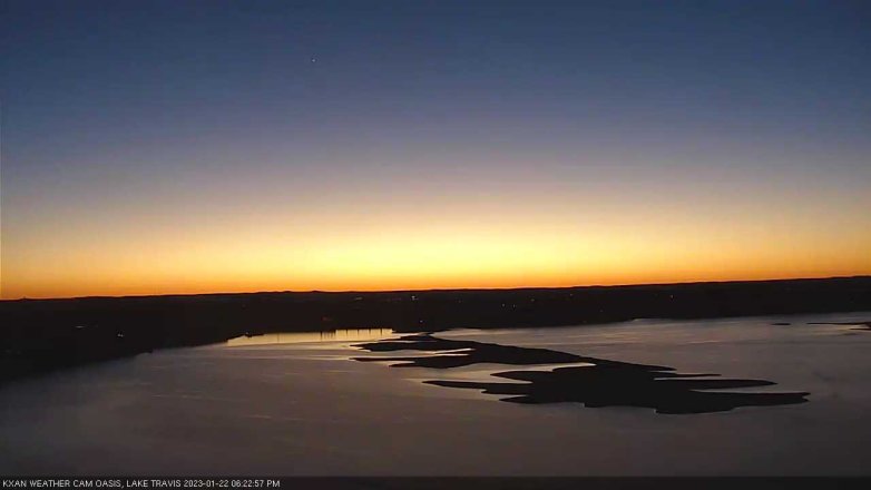 Lake Travis webcam, January 22, 2023 6:25 PM CT