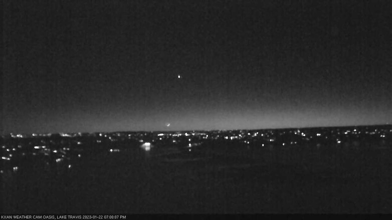 Lake Travis webcam, January 22, 2023 7:00 PM CT