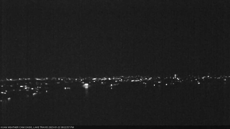 Lake Travis webcam, January 22, 2023 8:25 PM CT