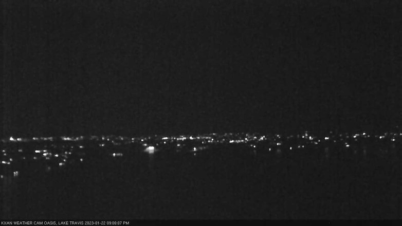 Lake Travis webcam, January 22, 2023 9:00 PM CT