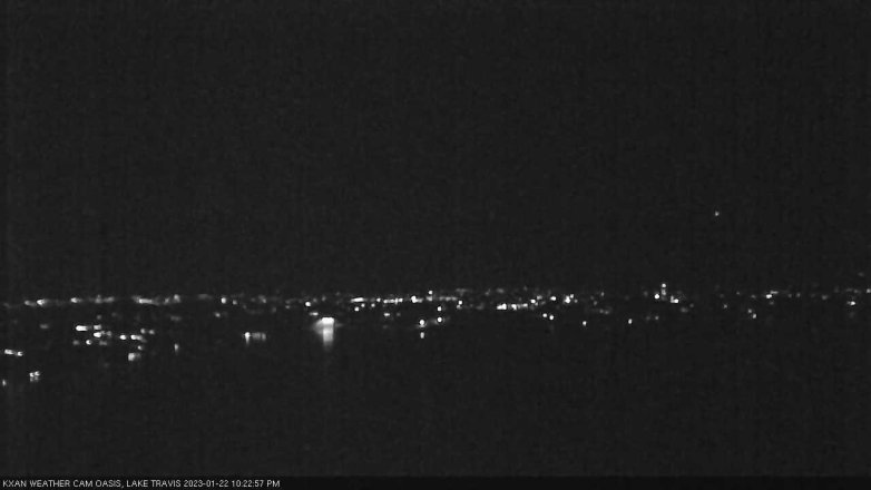 Lake Travis webcam, January 22, 2023 10:25 PM CT