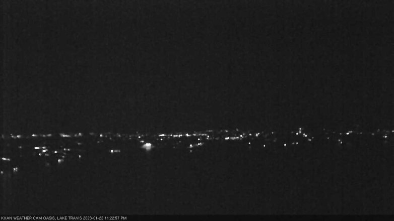Lake Travis webcam, January 22, 2023 11:25 PM CT