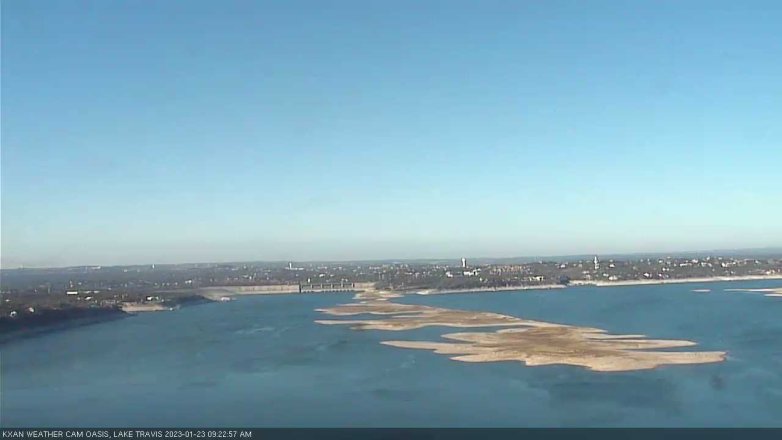Lake Travis webcam, January 23, 2023 9:25 AM CT