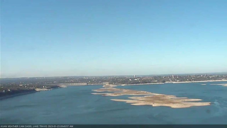 Lake Travis webcam, January 23, 2023 9:45 AM CT