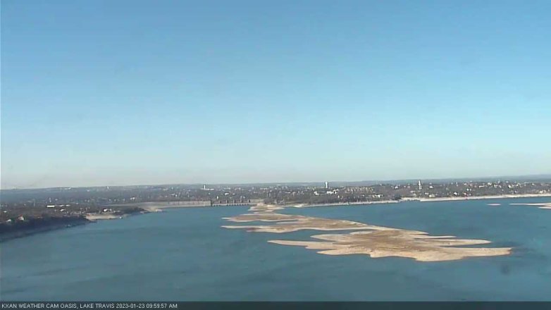 Lake Travis webcam, January 23, 2023 10:00 AM CT
