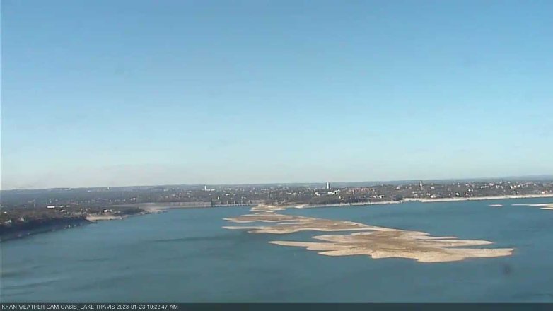Lake Travis webcam, January 23, 2023 10:25 AM CT