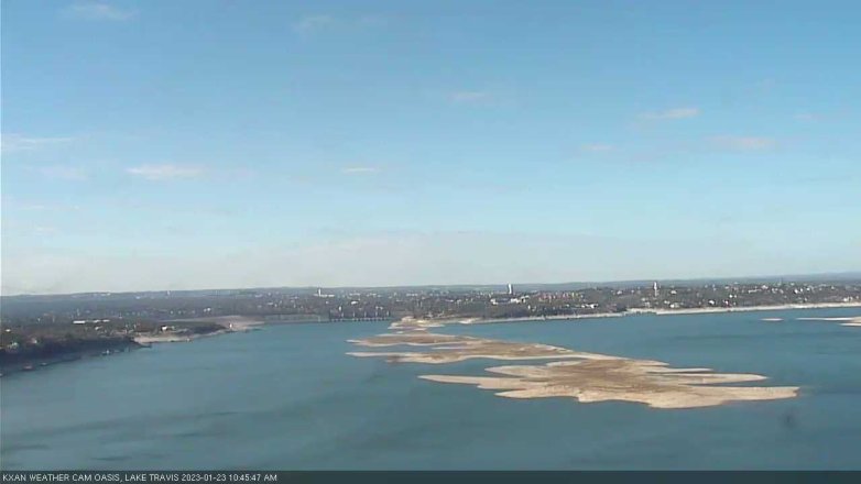 Lake Travis webcam, January 23, 2023 10:45 AM CT