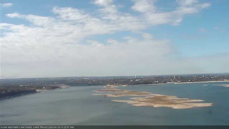 Lake Travis webcam, January 23, 2023 11:25 AM CT