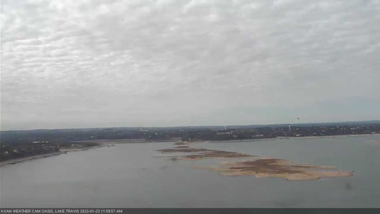 Lake Travis webcam, January 23, 2023 12:00 PM CT