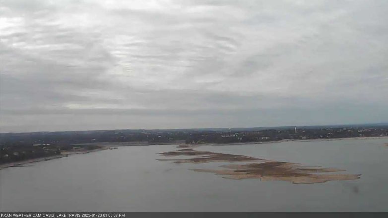 Lake Travis webcam, January 23, 2023 1:00 PM CT