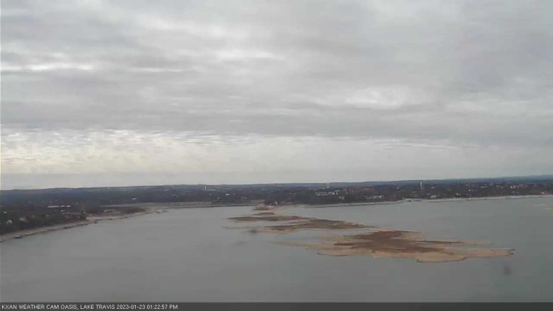 Lake Travis webcam, January 23, 2023 1:25 PM CT