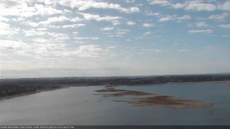 Lake Travis webcam, January 23, 2023 1:45 PM CT