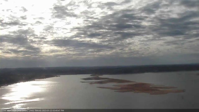 Lake Travis webcam, January 23, 2023 3:45 PM CT