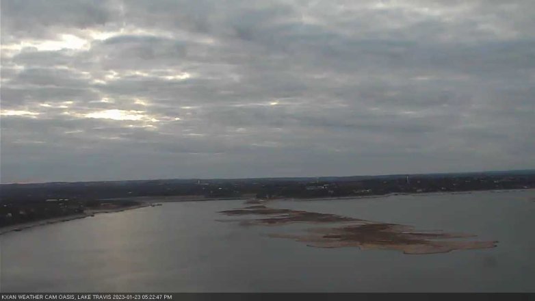 Lake Travis webcam, January 23, 2023 5:25 PM CT