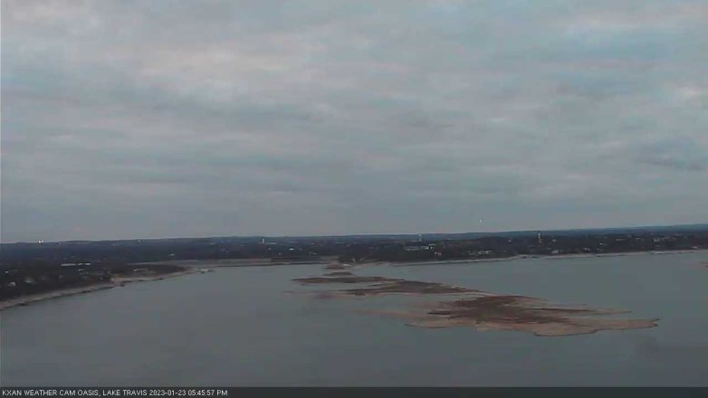Lake Travis webcam, January 23, 2023 5:45 PM CT