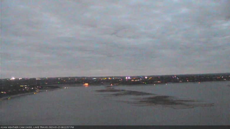 Lake Travis webcam, January 23, 2023 6:25 PM CT