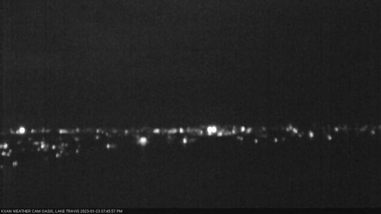 Lake Travis webcam, January 23, 2023 7:45 PM CT