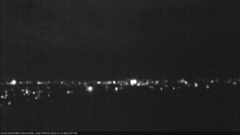 Lake Travis webcam, January 23, 2023 8:25 PM CT