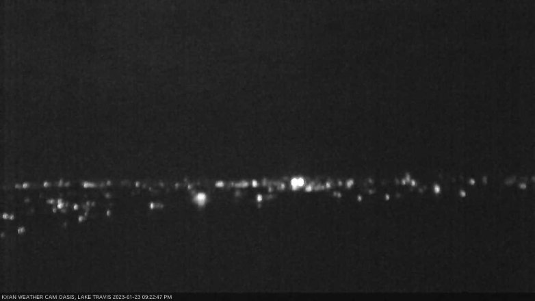 Lake Travis webcam, January 23, 2023 9:25 PM CT