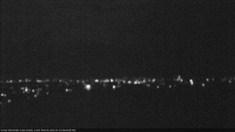 Lake Travis webcam, January 23, 2023 9:45 PM CT