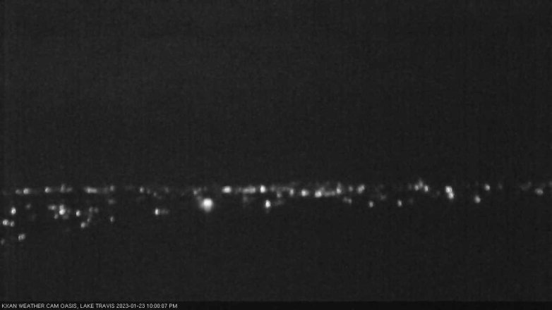 Lake Travis webcam, January 23, 2023 10:00 PM CT