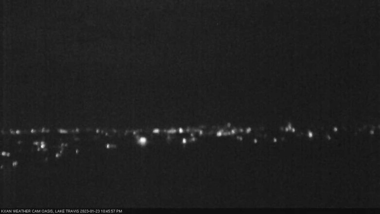 Lake Travis webcam, January 23, 2023 10:45 PM CT