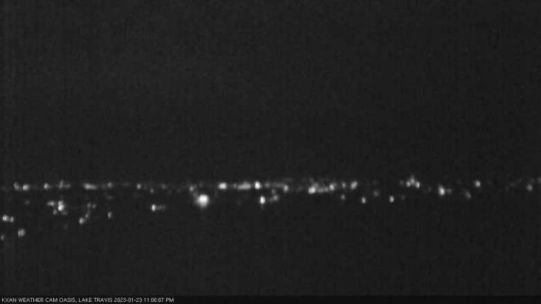 Lake Travis webcam, January 23, 2023 11:00 PM CT