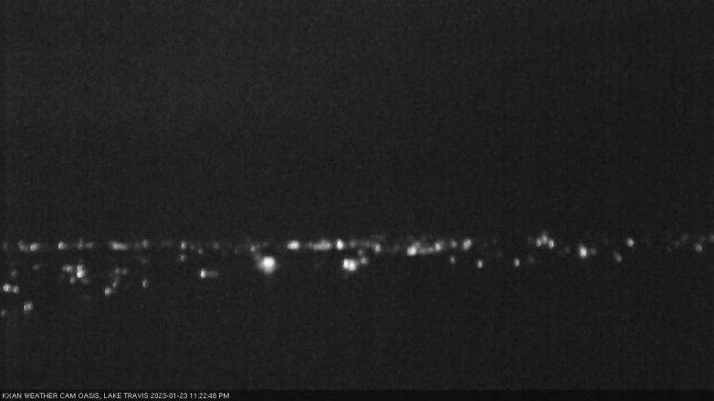 Lake Travis webcam, January 23, 2023 11:25 PM CT