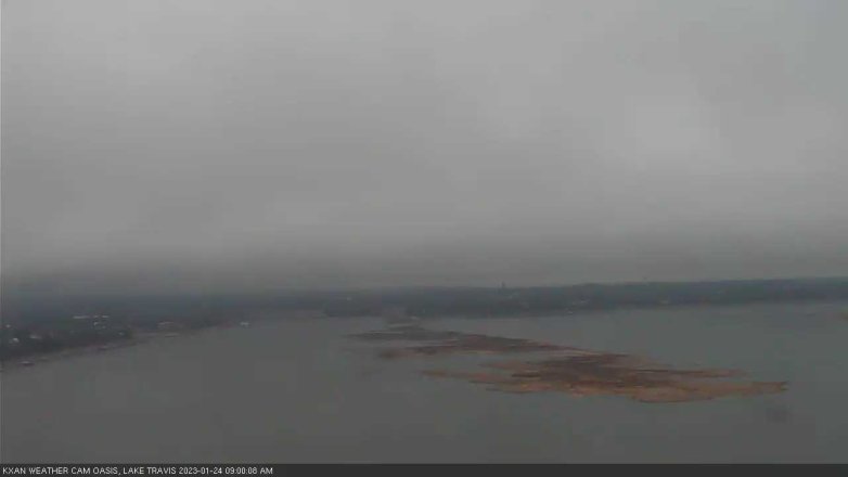 Lake Travis webcam, January 24, 2023 9:00 AM CT