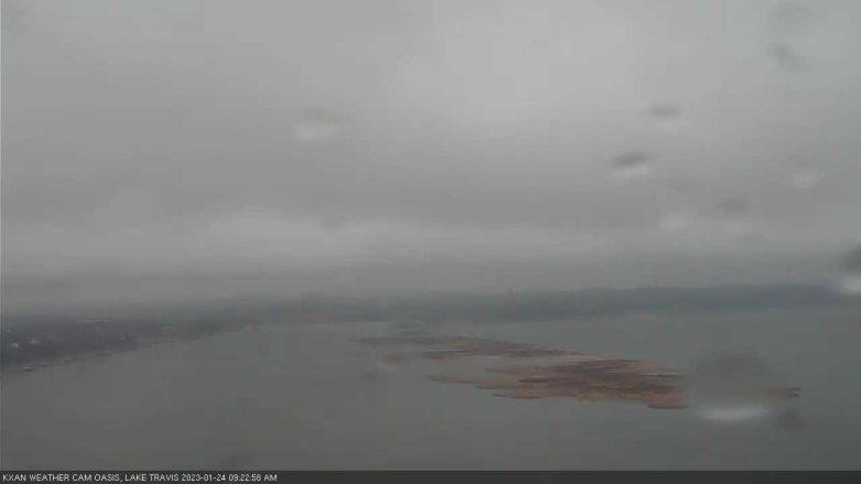 Lake Travis webcam, January 24, 2023 9:25 AM CT