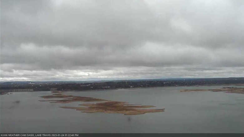 Lake Travis webcam, January 24, 2023 1:25 PM CT