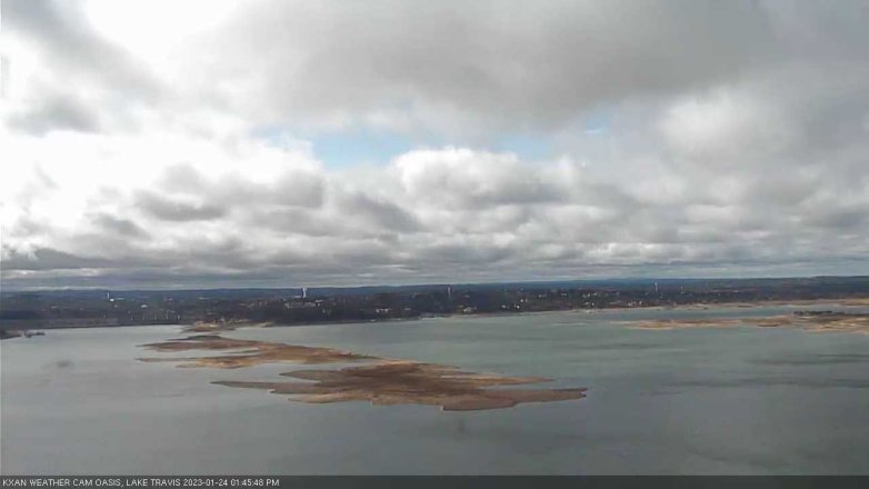 Lake Travis webcam, January 24, 2023 1:45 PM CT