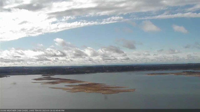 Lake Travis webcam, January 24, 2023 2:45 PM CT