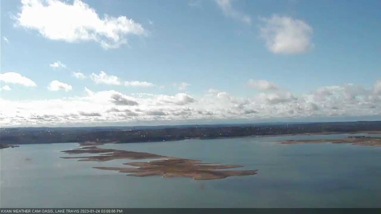 Lake Travis webcam, January 24, 2023 3:00 PM CT