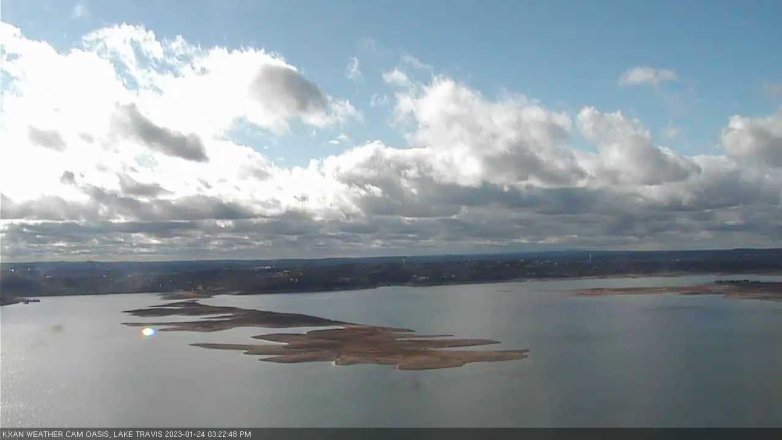 Lake Travis webcam, January 24, 2023 3:25 PM CT