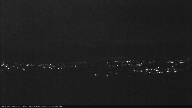 Lake Travis webcam, January 24, 2023 7:45 PM CT