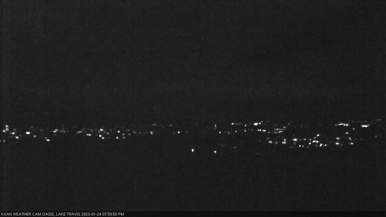 Lake Travis webcam, January 24, 2023 8:00 PM CT