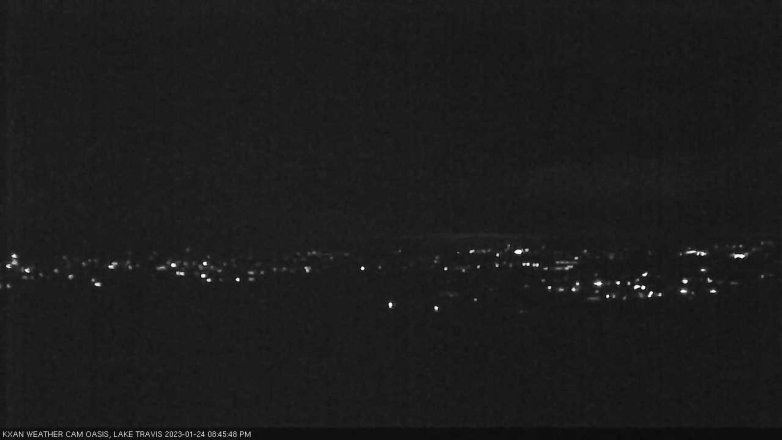 Lake Travis webcam, January 24, 2023 8:45 PM CT