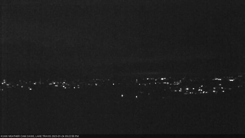 Lake Travis webcam, January 24, 2023 9:25 PM CT