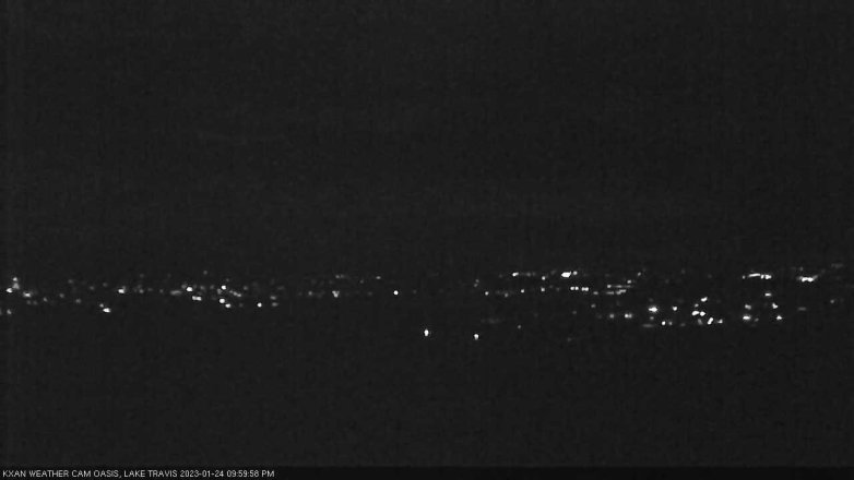 Lake Travis webcam, January 24, 2023 10:00 PM CT
