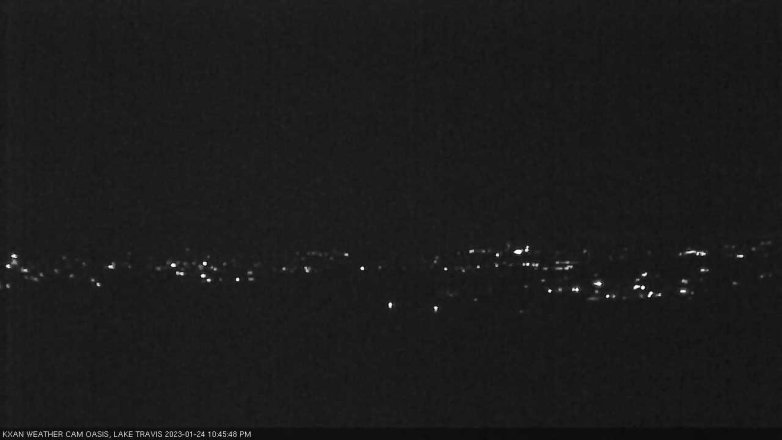Lake Travis webcam, January 24, 2023 10:45 PM CT