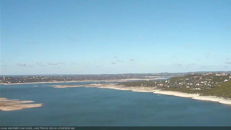Lake Travis webcam, January 25, 2023 10:00 AM CT