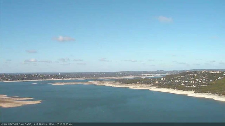 Lake Travis webcam, January 25, 2023 10:25 AM CT