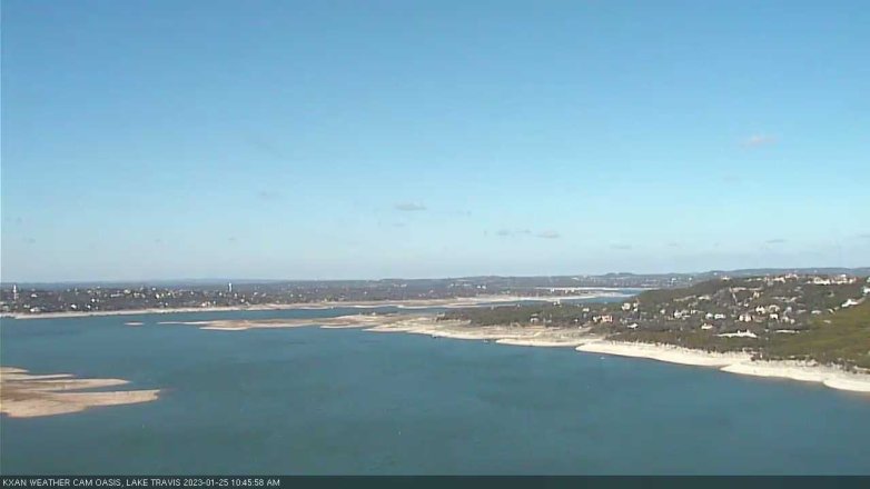 Lake Travis webcam, January 25, 2023 10:45 AM CT