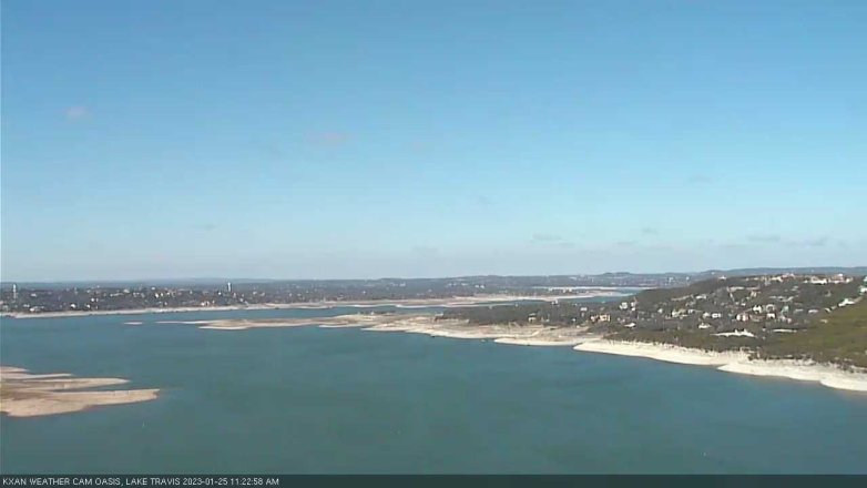 Lake Travis webcam, January 25, 2023 11:25 AM CT