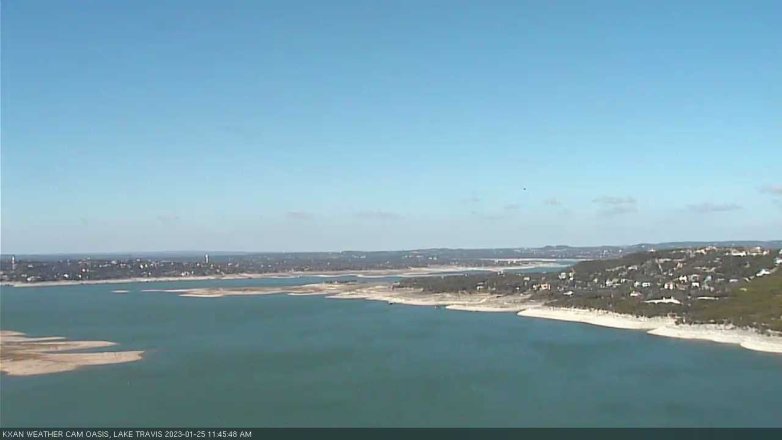 Lake Travis webcam, January 25, 2023 11:45 AM CT